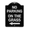 Signmission No Parking on Grass W/ Left Arrow Heavy-Gauge Aluminum Architectural Sign, 24" x 18", BS-1824-23687 A-DES-BS-1824-23687 - alternate 1